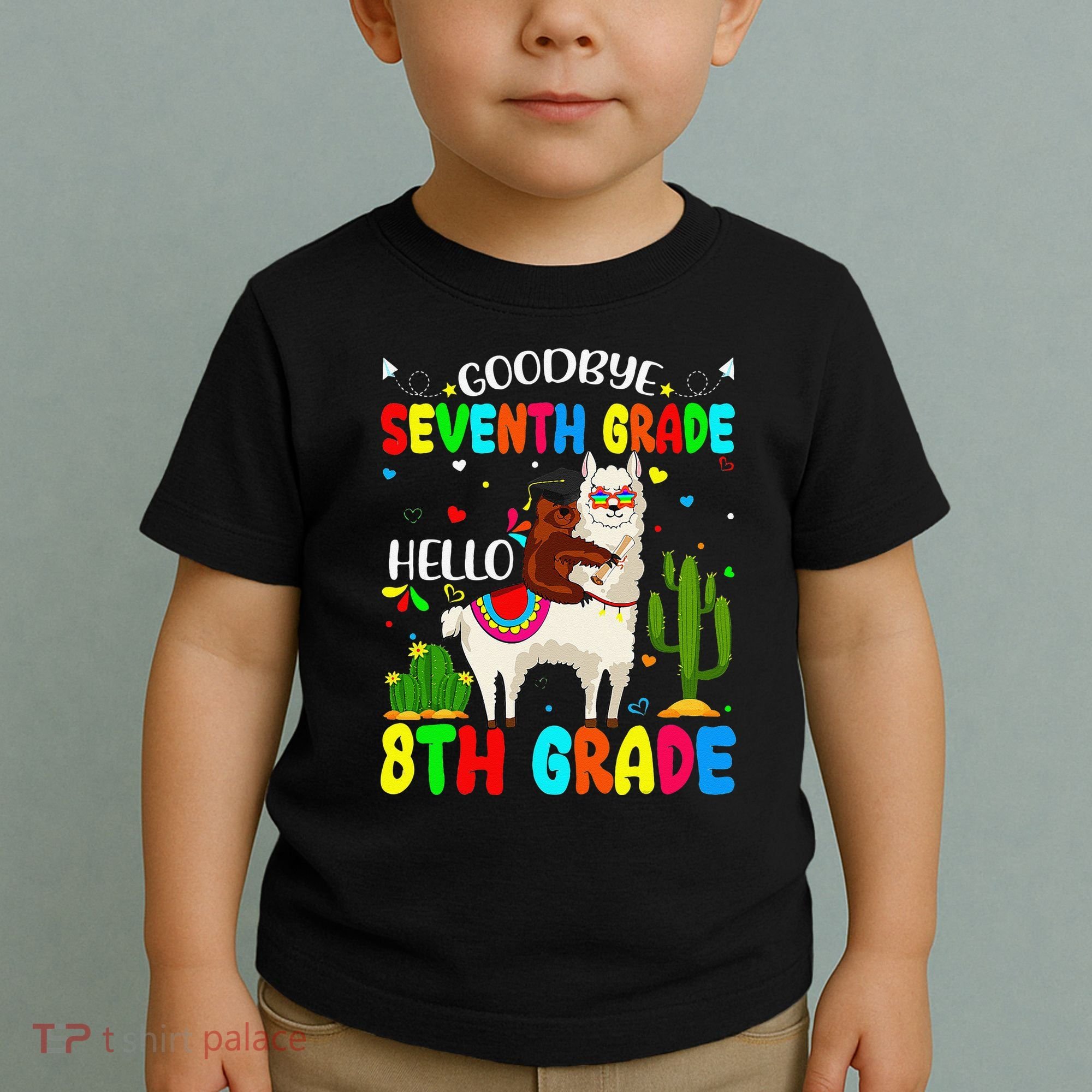 Last Day Of School Goodbye Seventh Grade Hello 8th Grade Toddler T-Shirt