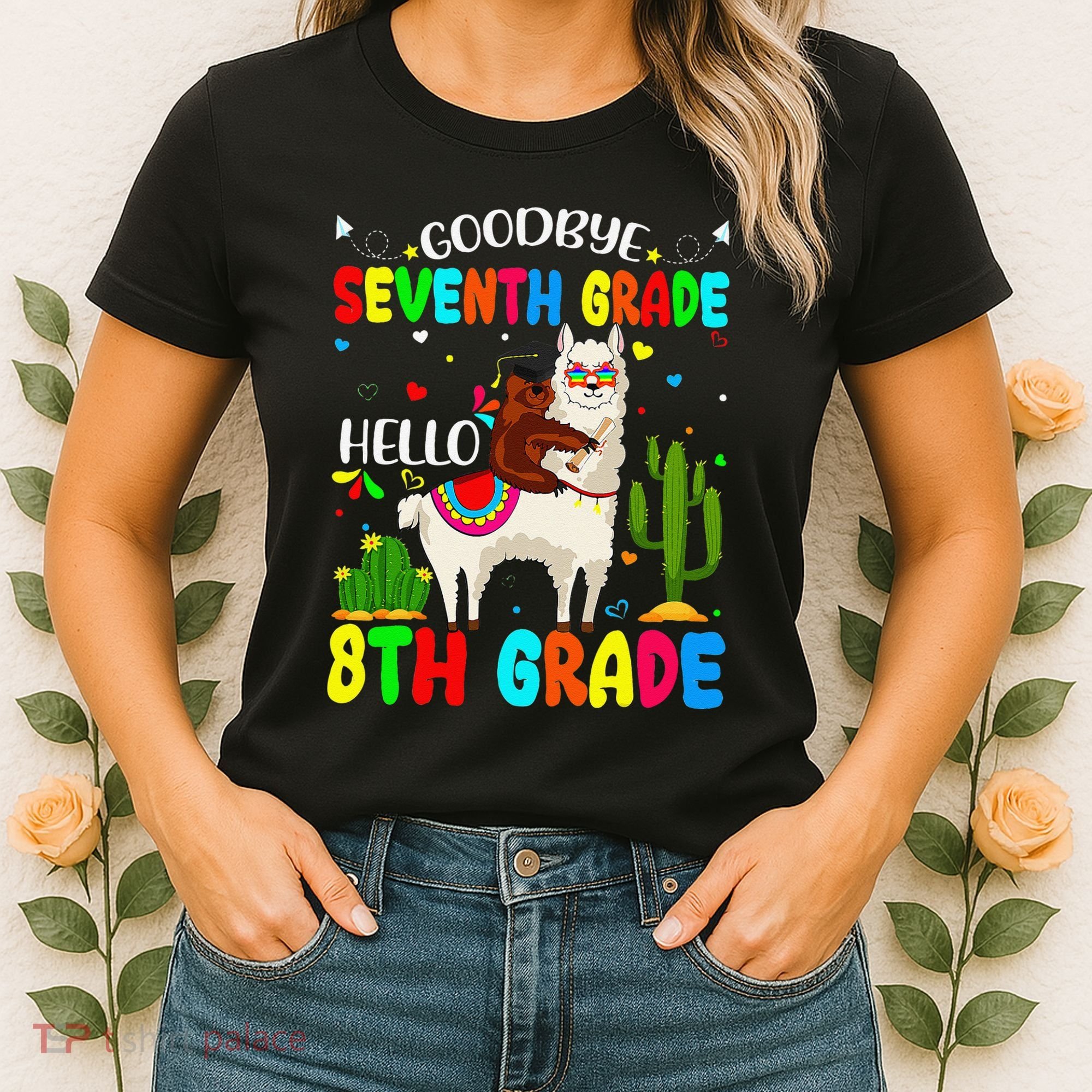 Last Day Of School Goodbye Seventh Grade Hello 8th Grade Women's T-Shirt