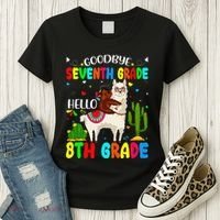 Last Day Of School Goodbye Seventh Grade Hello 8th Grade Women's T-Shirt thumb 3