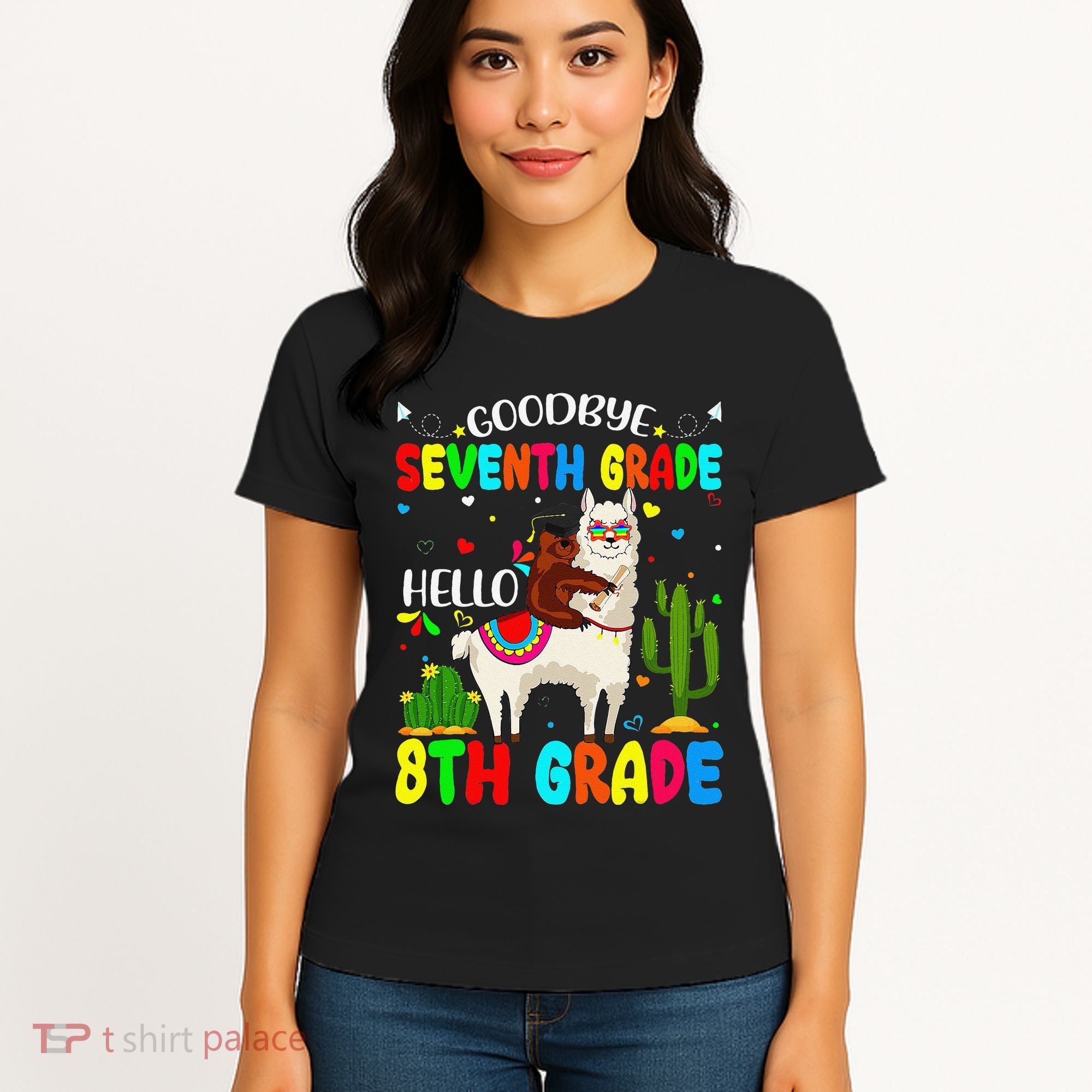Last Day Of School Goodbye Seventh Grade Hello 8th Grade Women's T-Shirt