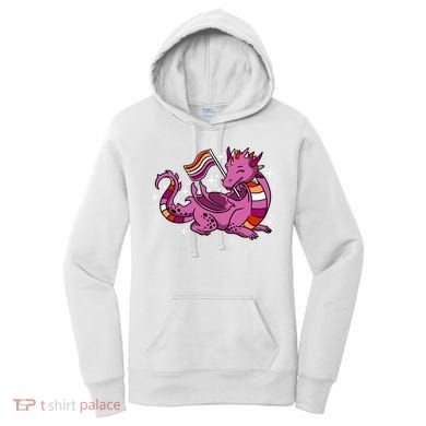 Lesbian Dragon Orange Pink Lesbian Pride Cute Gift Women's Hoodie