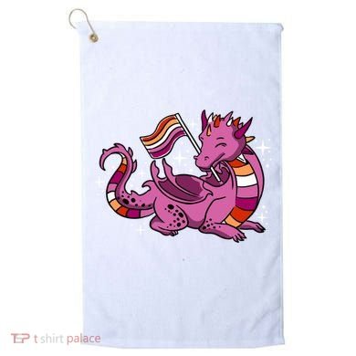 Lesbian Dragon Orange Pink Lesbian Pride Cute Gift Golf Towel