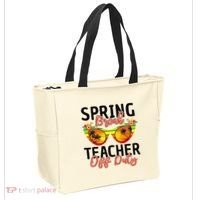 Last Day Of School Spring Break Teacher Off Duty Tote Bag thumb 2