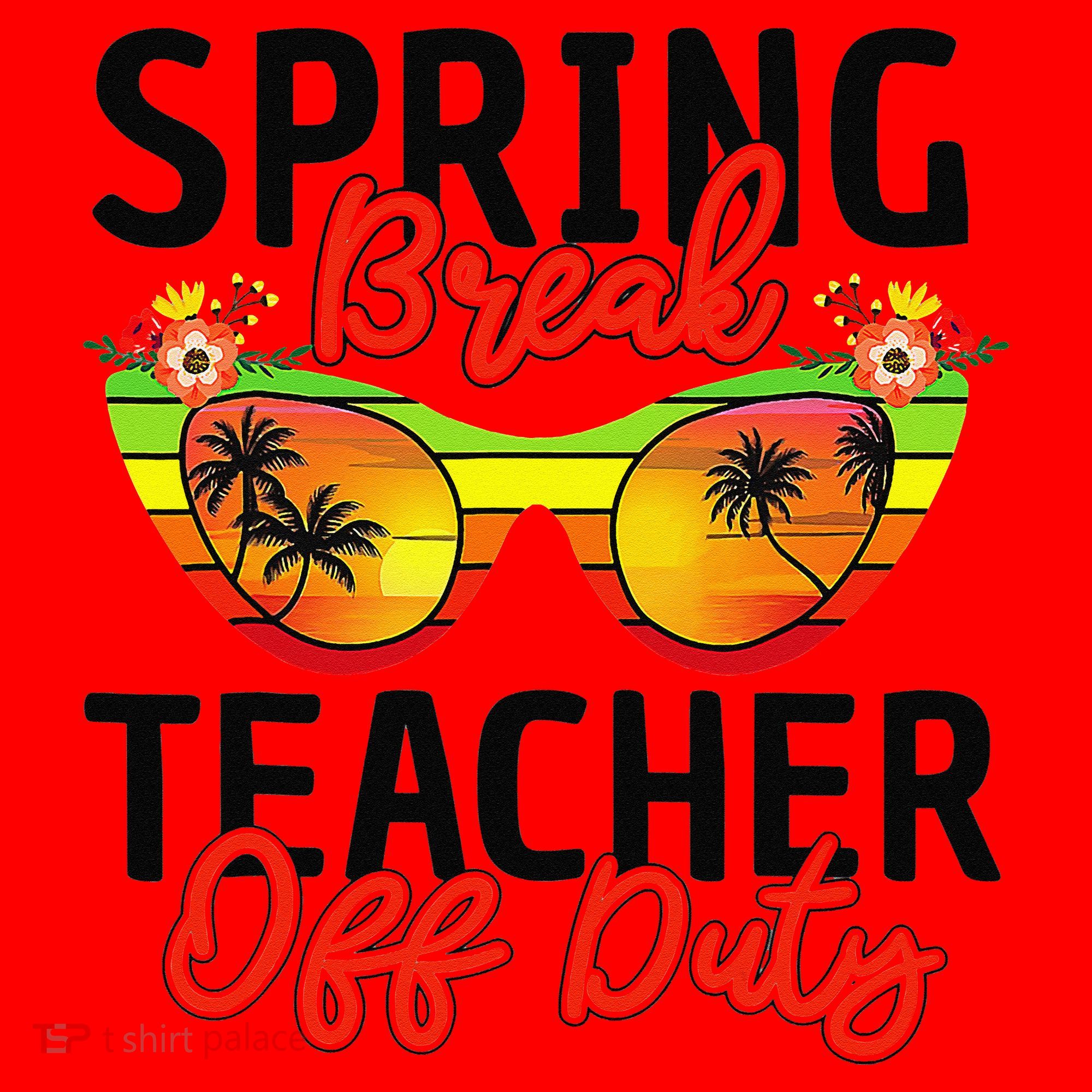 Last Day Of School Spring Break Teacher Off Duty Santa Hat