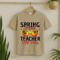 Last Day Of School Spring Break Teacher Off Duty T-Shirt thumb 2