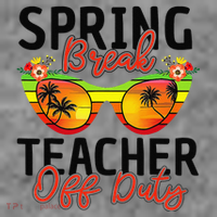 Last Day Of School Spring Break Teacher Off Duty Toddler Hoodie thumb 2