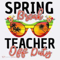 Last Day Of School Spring Break Teacher Off Duty Women's Hoodie thumb 2