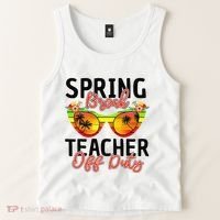 Last Day Of School Spring Break Teacher Off Duty Tank Top thumb 2