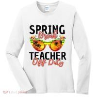 Last Day Of School Spring Break Teacher Off Duty Women's Long Sleeve Shirt thumb 0