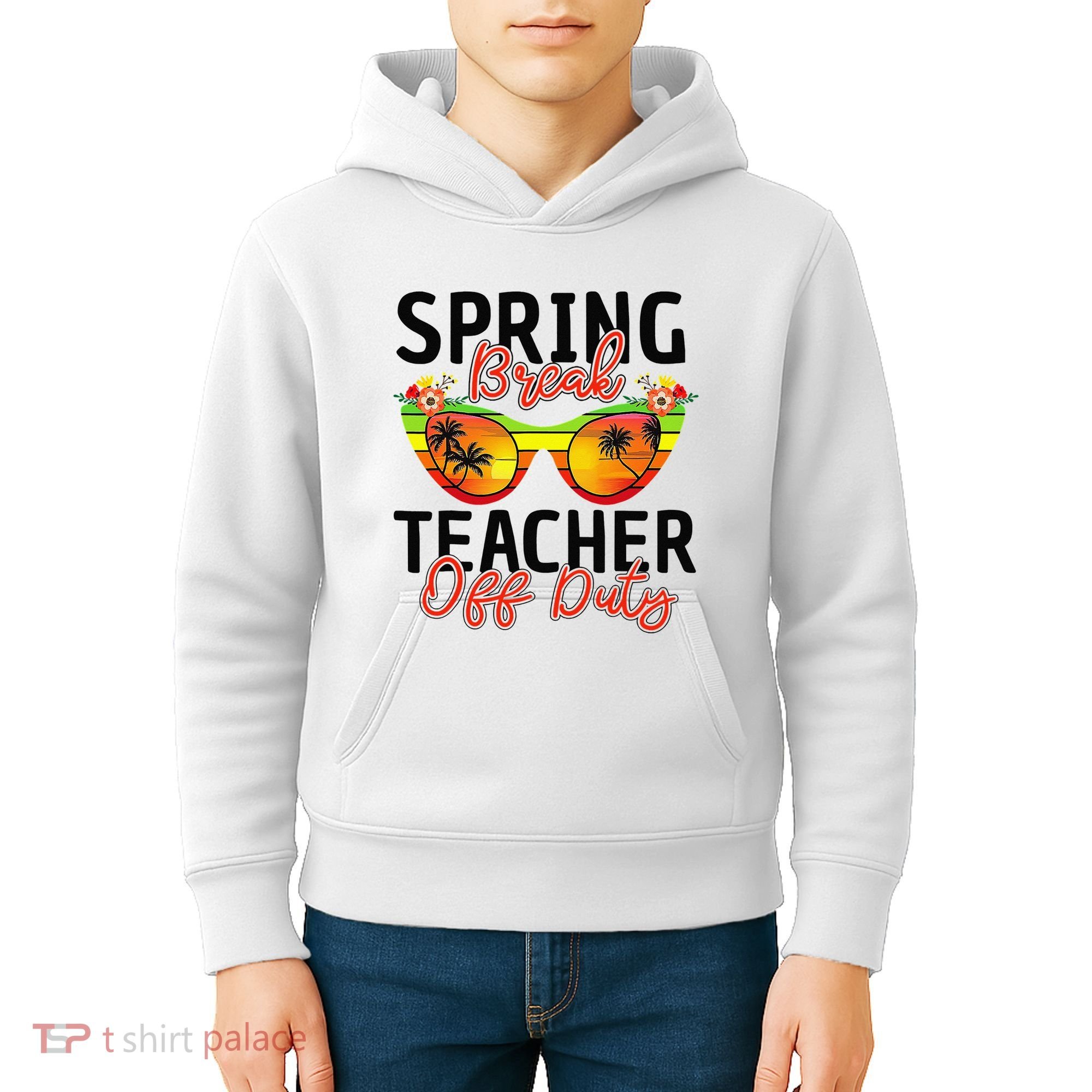 Last Day Of School Spring Break Teacher Off Duty Kids Hoodie