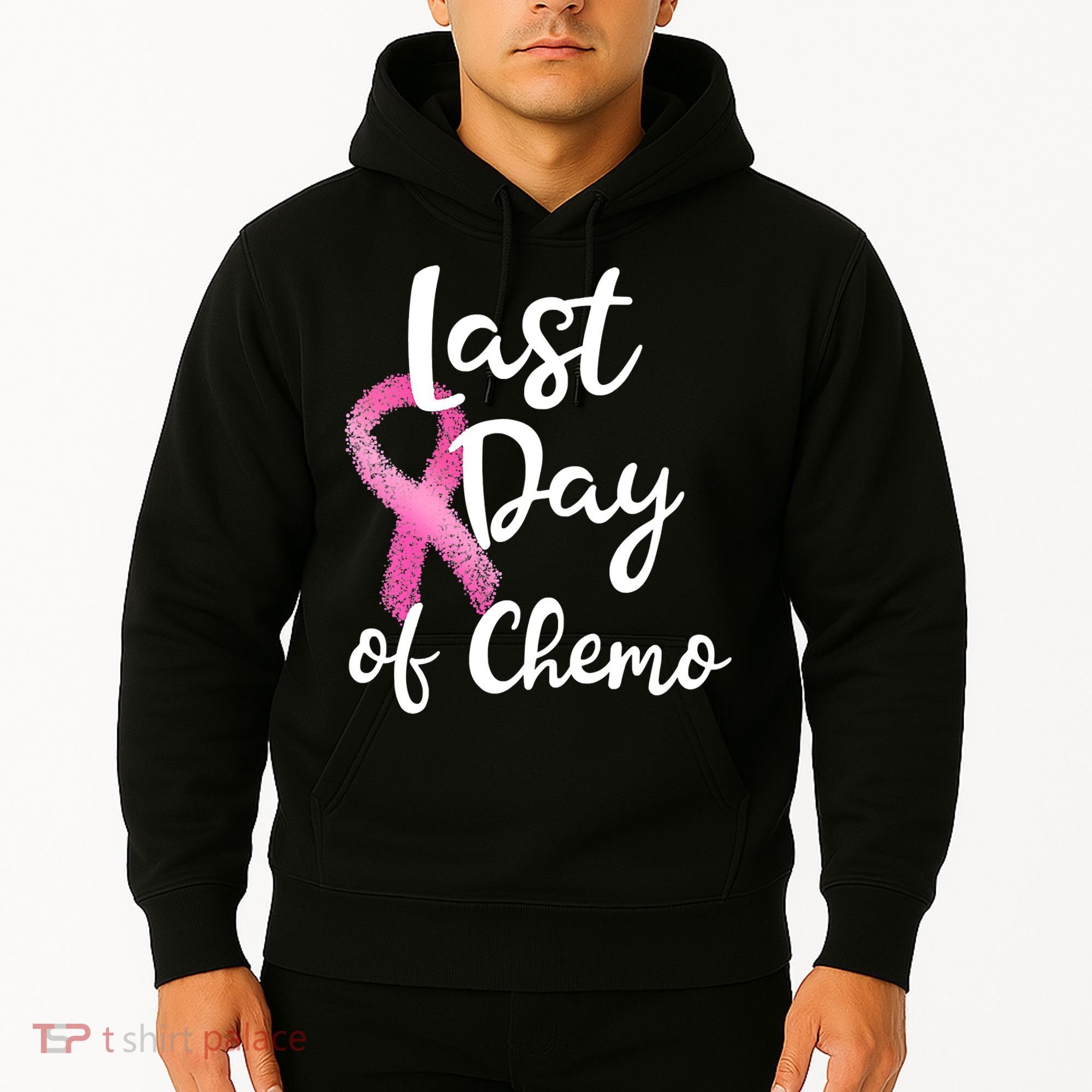 Last Day Of Chemo Pink Funny Breast Cancer Survivor Hoodie