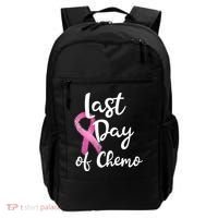 Last Day Of Chemo Pink Funny Breast Cancer Survivor Backpack thumb 0