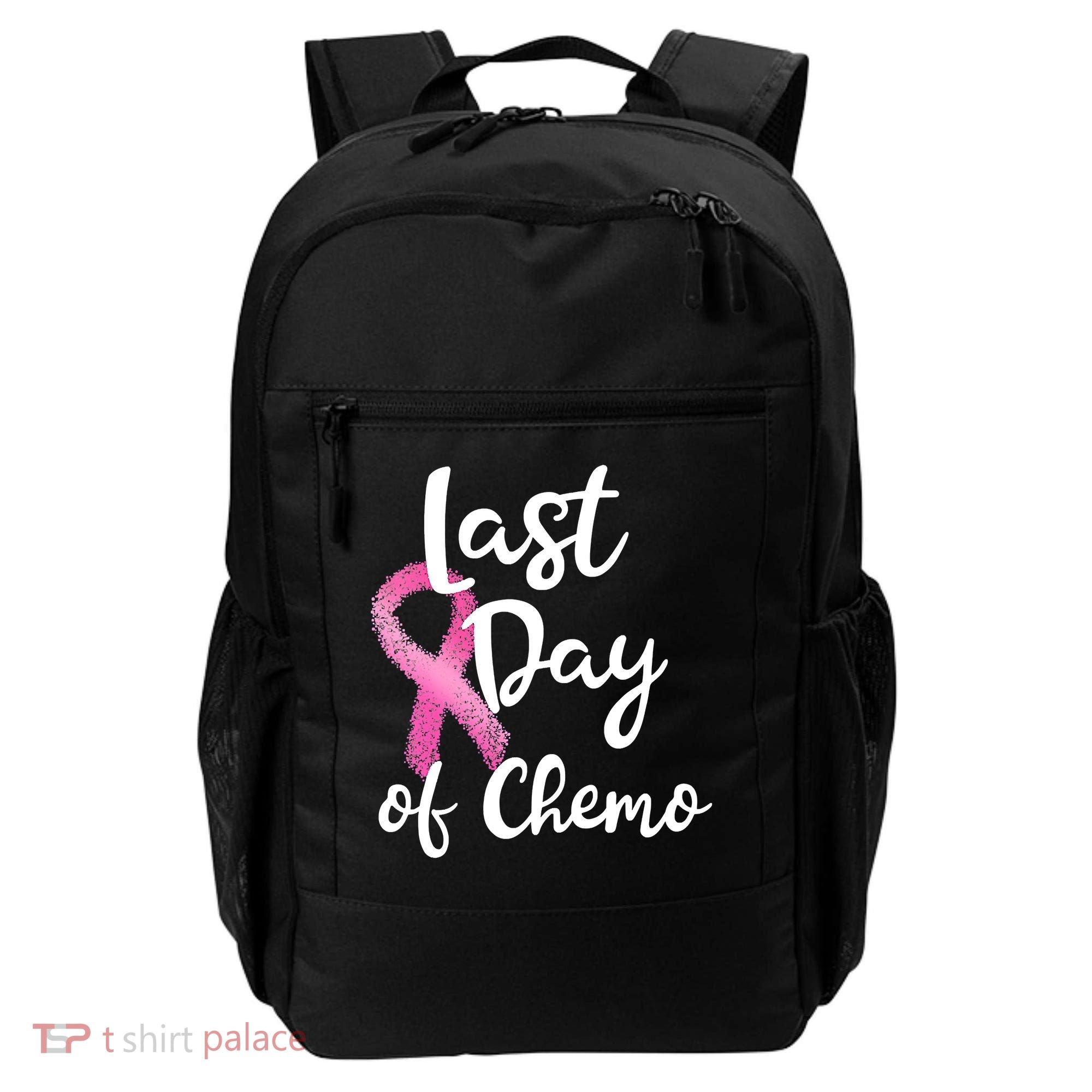 Last Day Of Chemo Pink Funny Breast Cancer Survivor Backpack