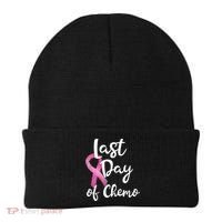 Last Day Of Chemo Pink Funny Breast Cancer Survivor Beanie thumb 0