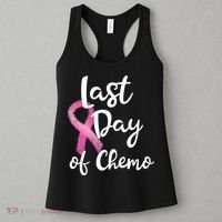 Last Day Of Chemo Pink Funny Breast Cancer Survivor Women's Tank Top thumb 3
