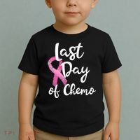 Last Day Of Chemo Pink Funny Breast Cancer Survivor Toddler T-Shirt thumb 2