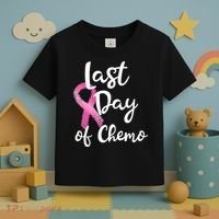 Last Day Of Chemo Pink Funny Breast Cancer Survivor Toddler T-Shirt thumb 3