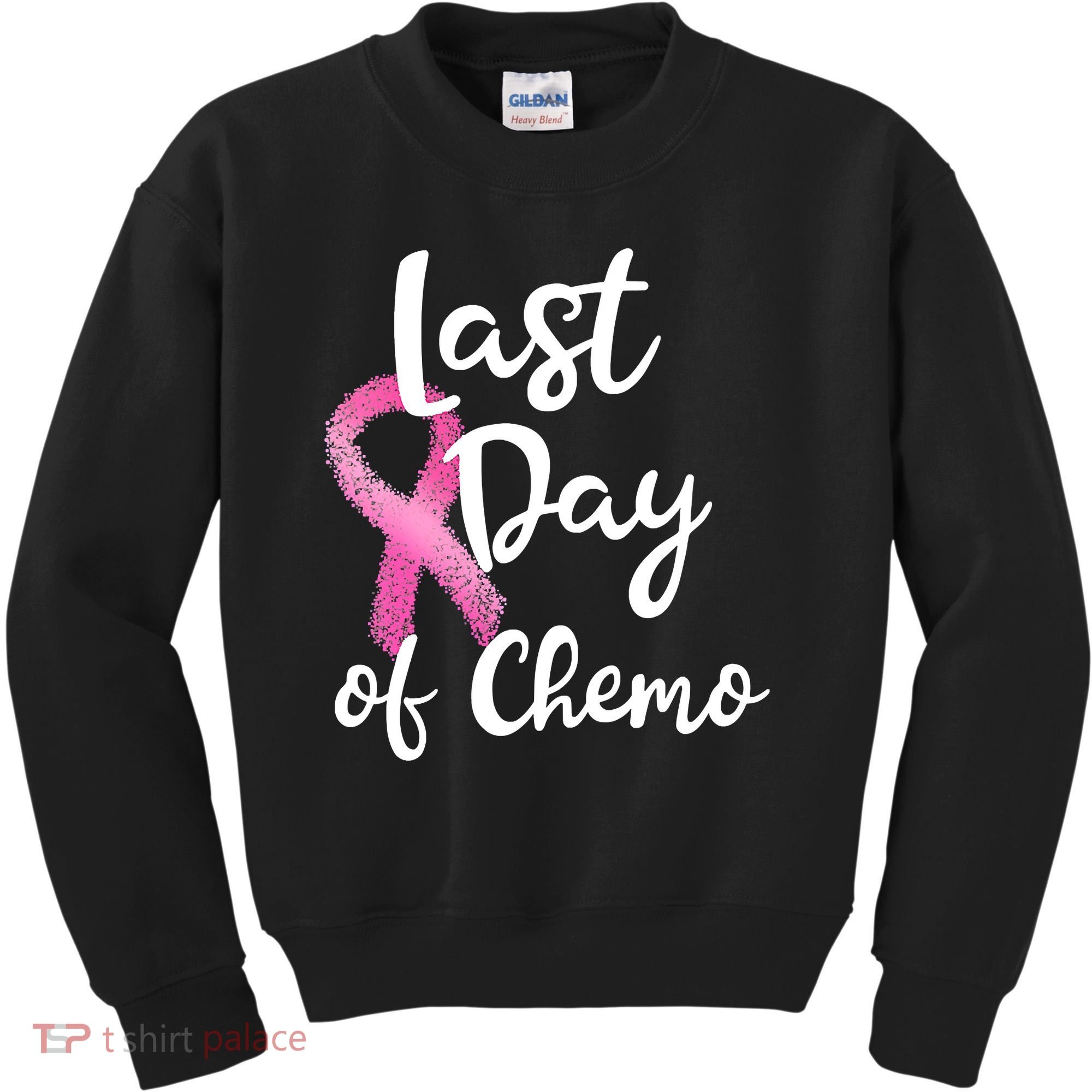 Last Day Of Chemo Pink Funny Breast Cancer Survivor Kids Sweatshirt