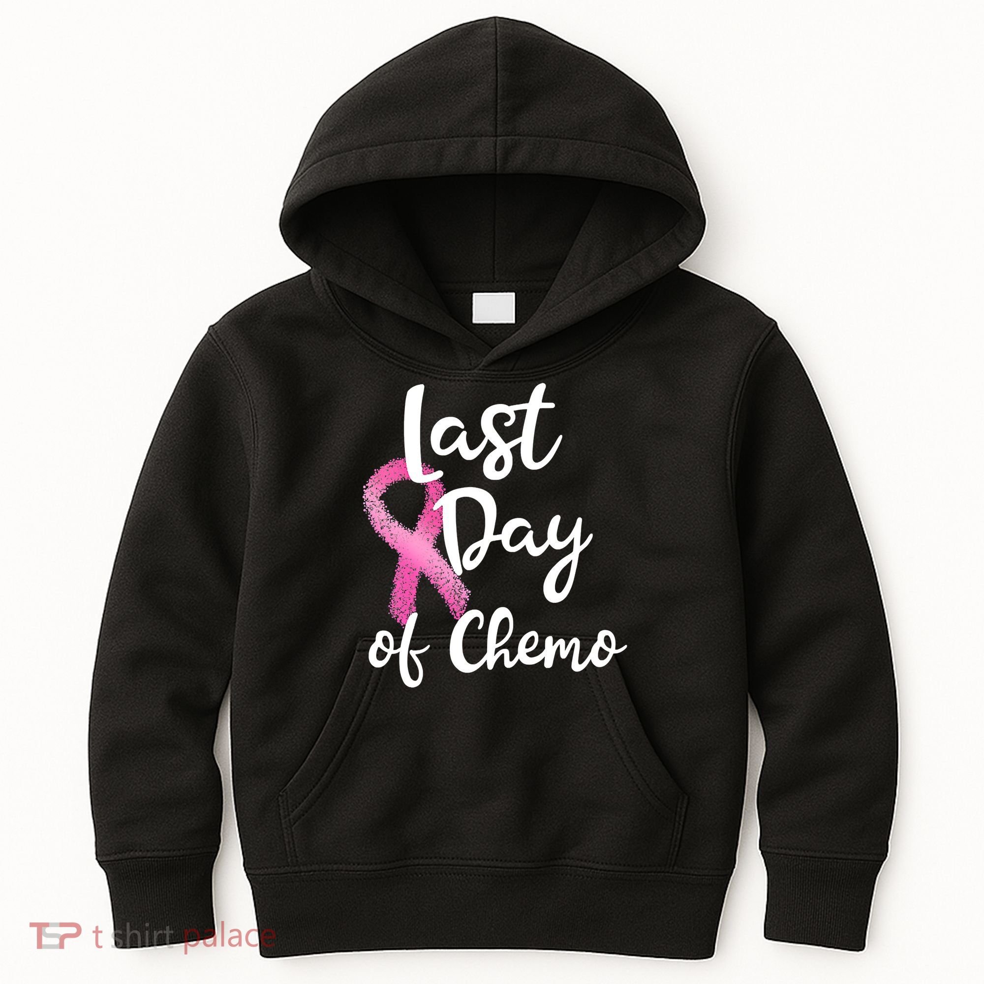 Last Day Of Chemo Pink Funny Breast Cancer Survivor Kids Hoodie