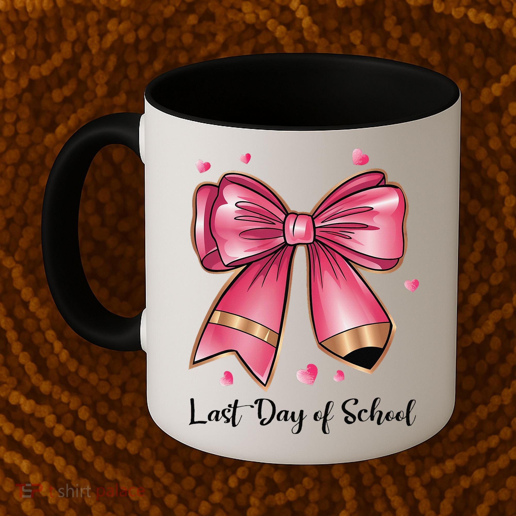 Last Day Of School Coquette Bow Teachers Graduatio Coffee Mug