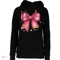 Last Day Of School Coquette Bow Teachers Graduatio Womens Funnel Neck Pullover Hood thumb 0
