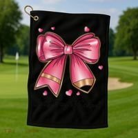 Last Day Of School Coquette Bow Teachers Graduatio Golf Towel thumb 1