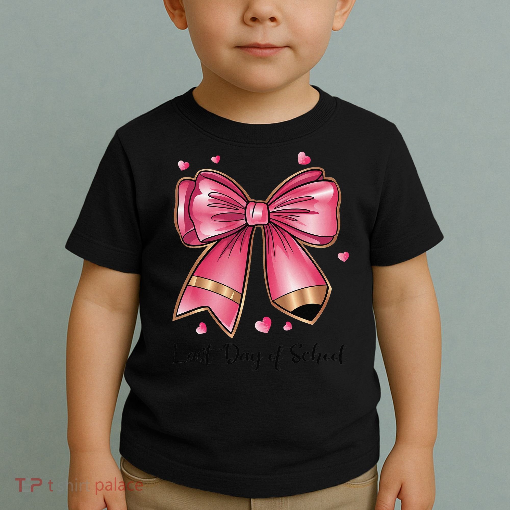 Last Day Of School Coquette Bow Teachers Graduatio Toddler T-Shirt