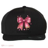 Last Day Of School Coquette Bow Teachers Graduatio Wool Snapback Cap thumb 0