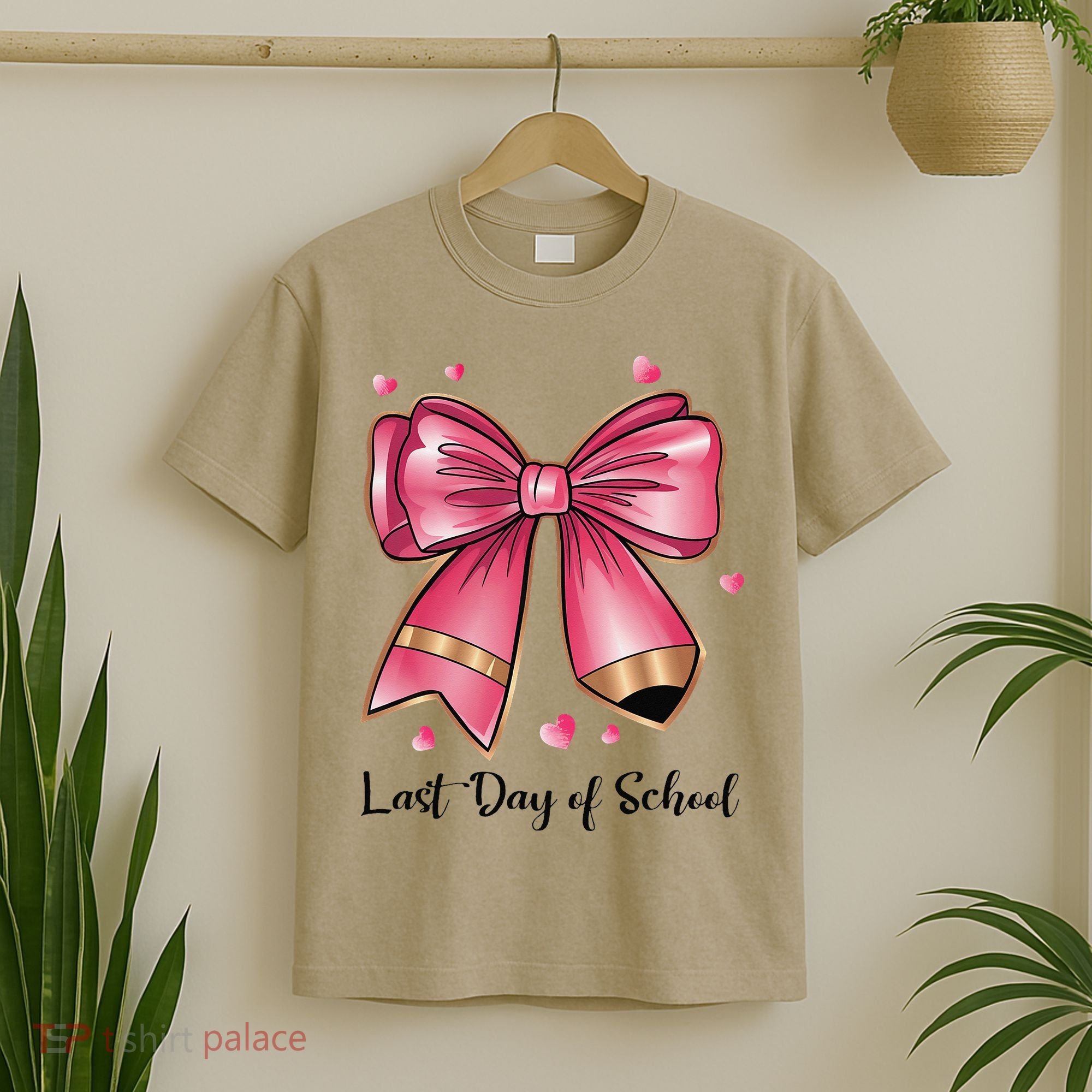Last Day Of School Coquette Bow Teachers Graduatio T-Shirt