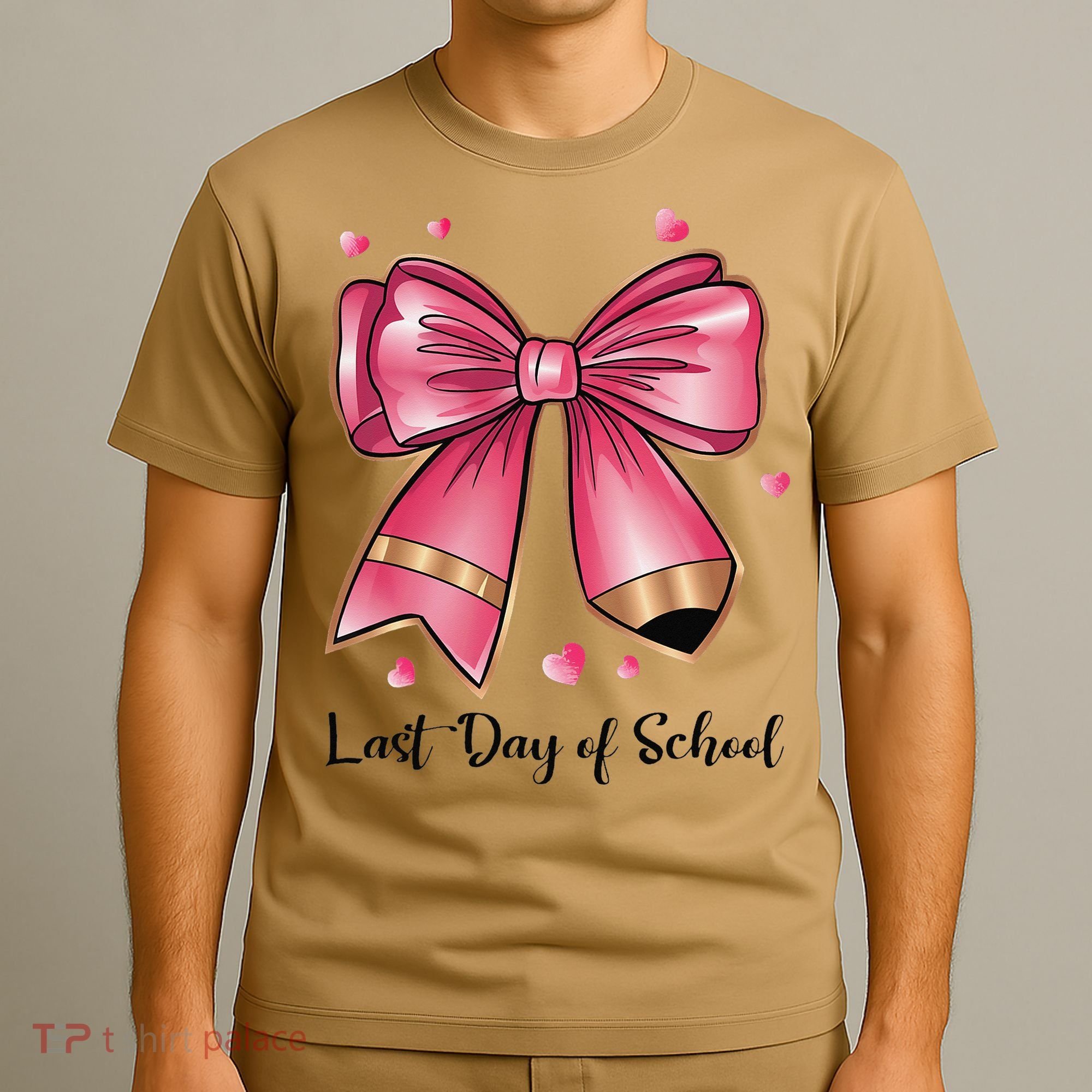 Last Day Of School Coquette Bow Teachers Graduatio T-Shirt