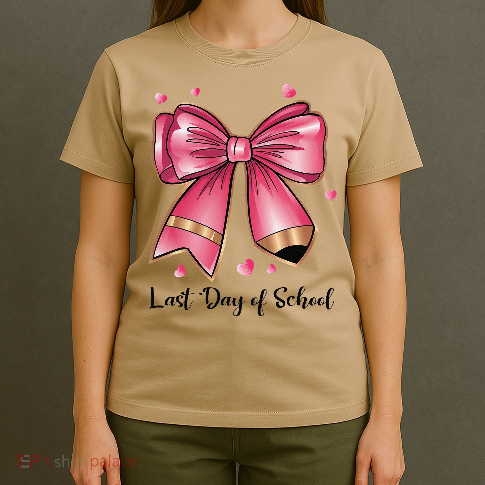 Last Day Of School Coquette Bow Teachers Graduatio T-Shirt
