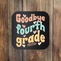 Last Day Of 4th Grade Groovy 4th Grade Last Day Of School Coaster thumb 0