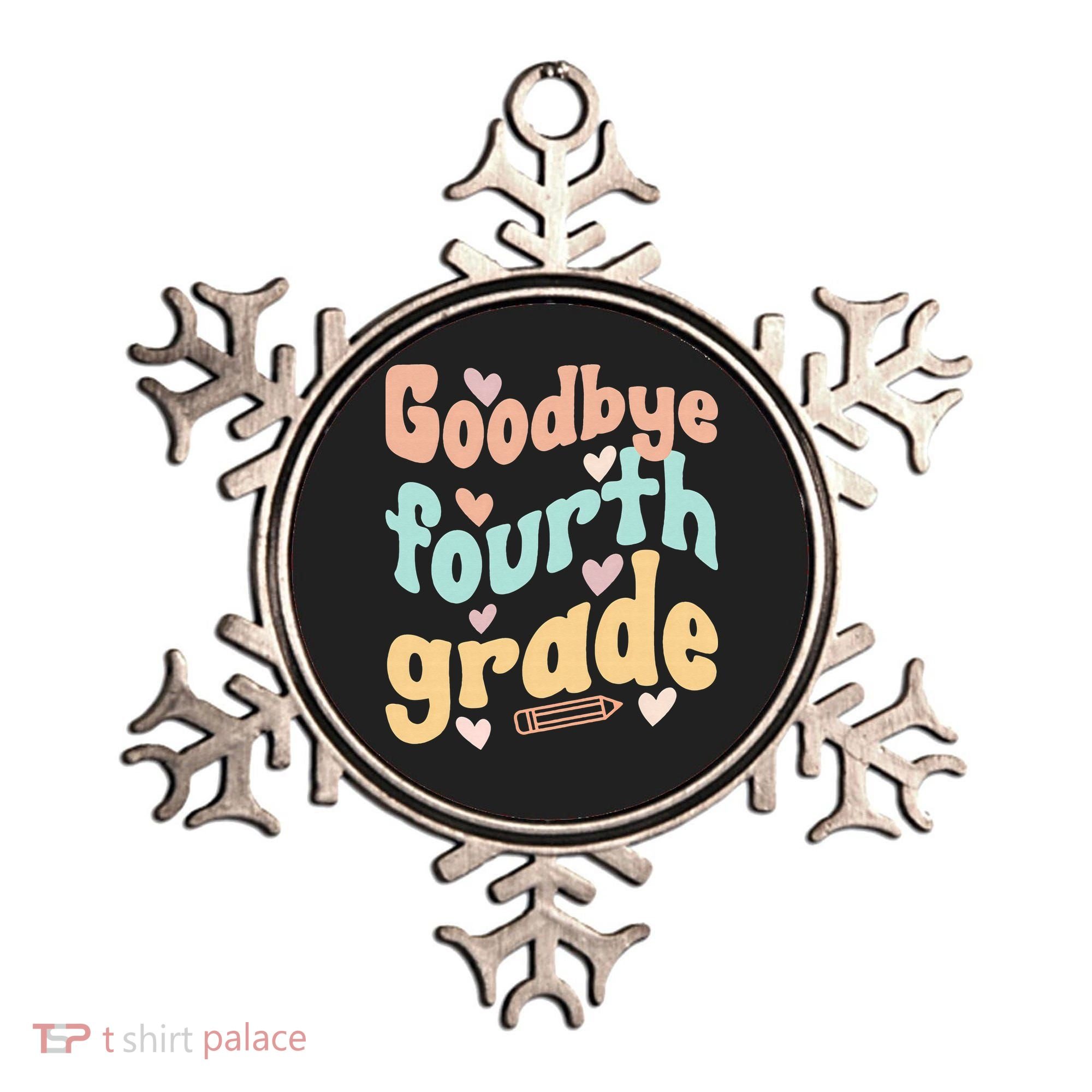 Last Day Of 4th Grade Groovy 4th Grade Last Day Of School Ornament