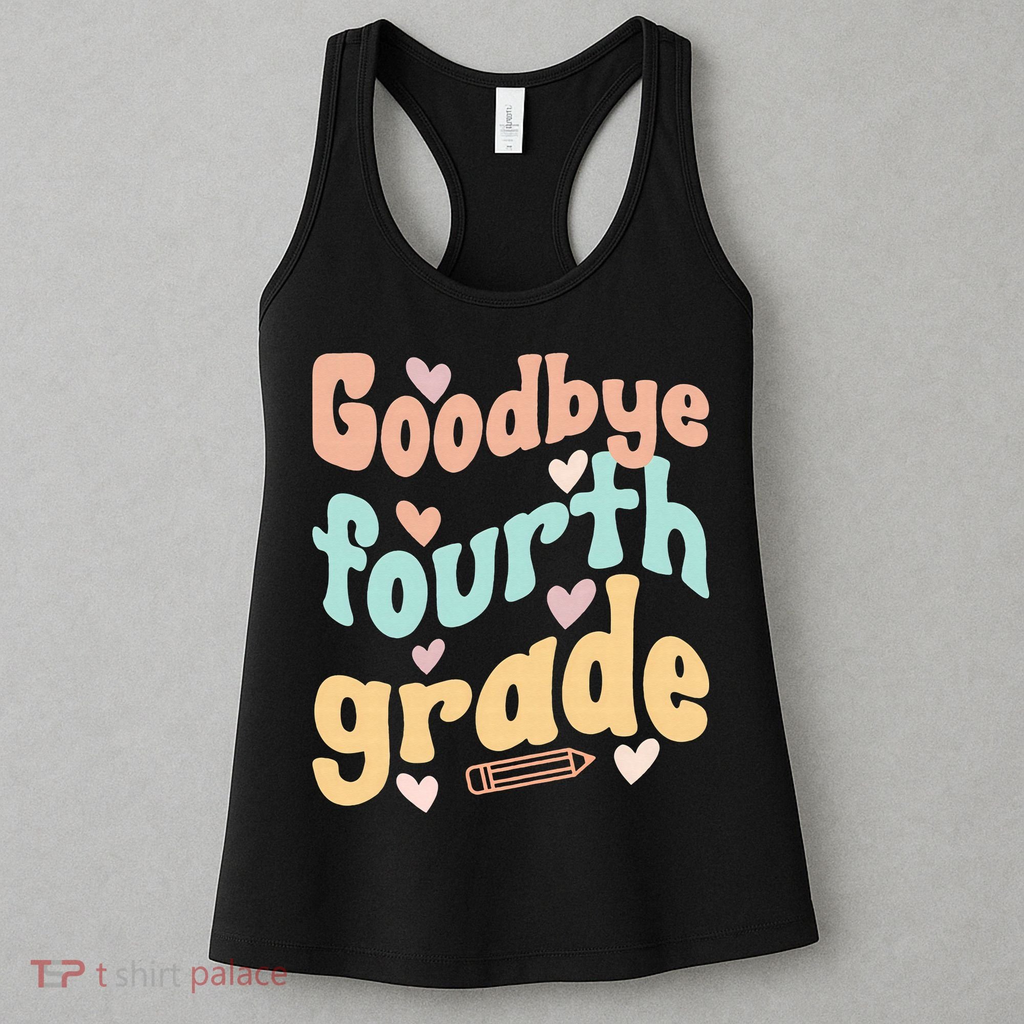 Last Day Of 4th Grade Groovy 4th Grade Last Day Of School Women's Tank Top