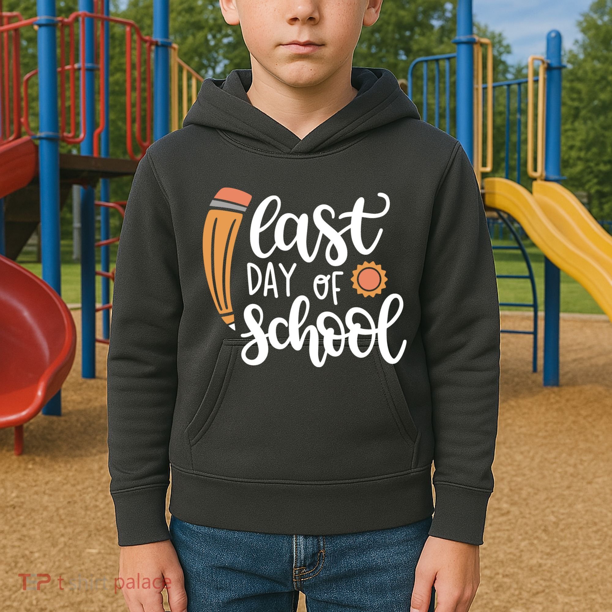 Last Day Of School Graduation Pencil Kids Hoodie