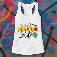 Last Day Of School Principal Life End Of Year Summer Vibes Women's Tank Top thumb 3