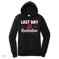 Last Day Of Radiation Heartbeat Breast Cancer Awareness Women's Hoodie thumb 0