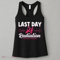 Last Day Of Radiation Heartbeat Breast Cancer Awareness Women's Tank Top thumb 3
