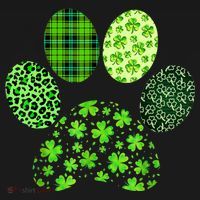 Lucky Dog Paw Irish Shamrocks Cute Dog Paw St Patrick's Day Sweatshirt thumb 3