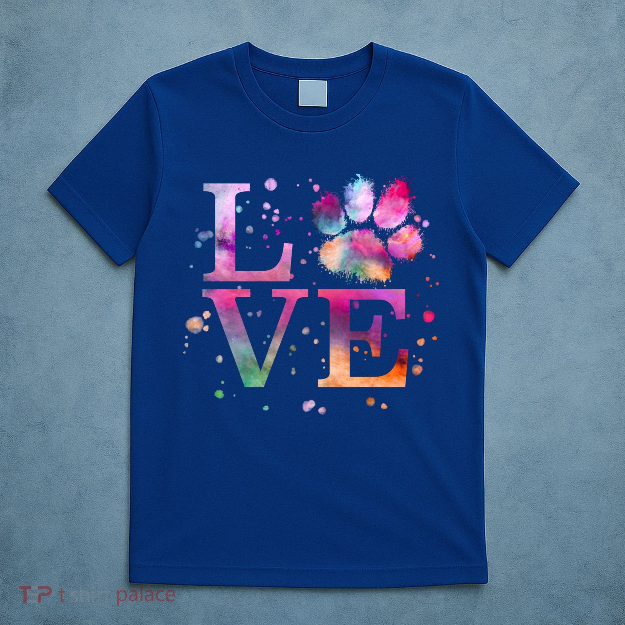 Love Dog Paw Print Colorful National Animal Shelter Week Gift T-Shirt