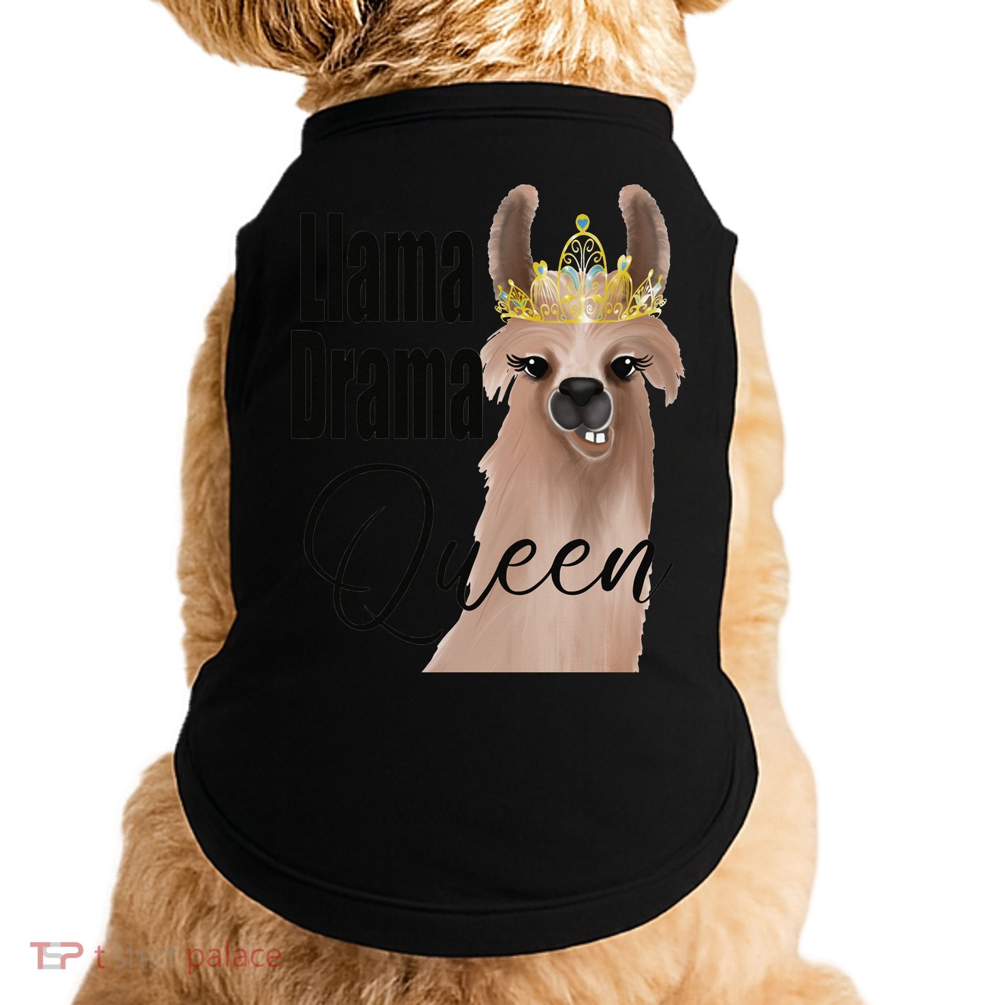 Llama Drama Queen Featuring An Adorable Llama With Crown_1 Gift Doggie Tank