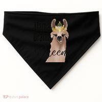 Llama Drama Queen Featuring An Adorable Llama With Crown_1 Gift USA-Made Doggie Bandana thumb 0