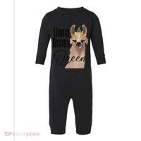 Llama Drama Queen Featuring An Adorable Llama With Crown_1 Gift Infant Fleece One Piece thumb 0
