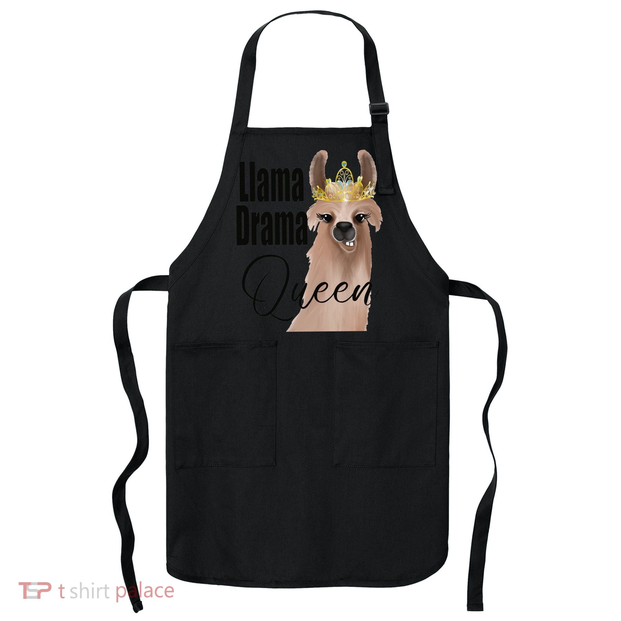 Llama Drama Queen Featuring An Adorable Llama With Crown_1 Gift Apron