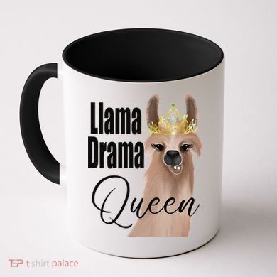 Llama Drama Queen Featuring An Adorable Llama With Crown_1 Gift Coffee Mug