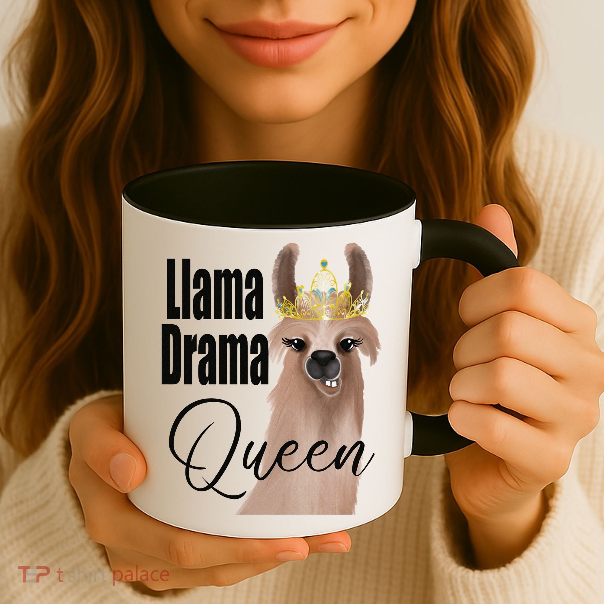 Llama Drama Queen Featuring An Adorable Llama With Crown_1 Gift Coffee Mug