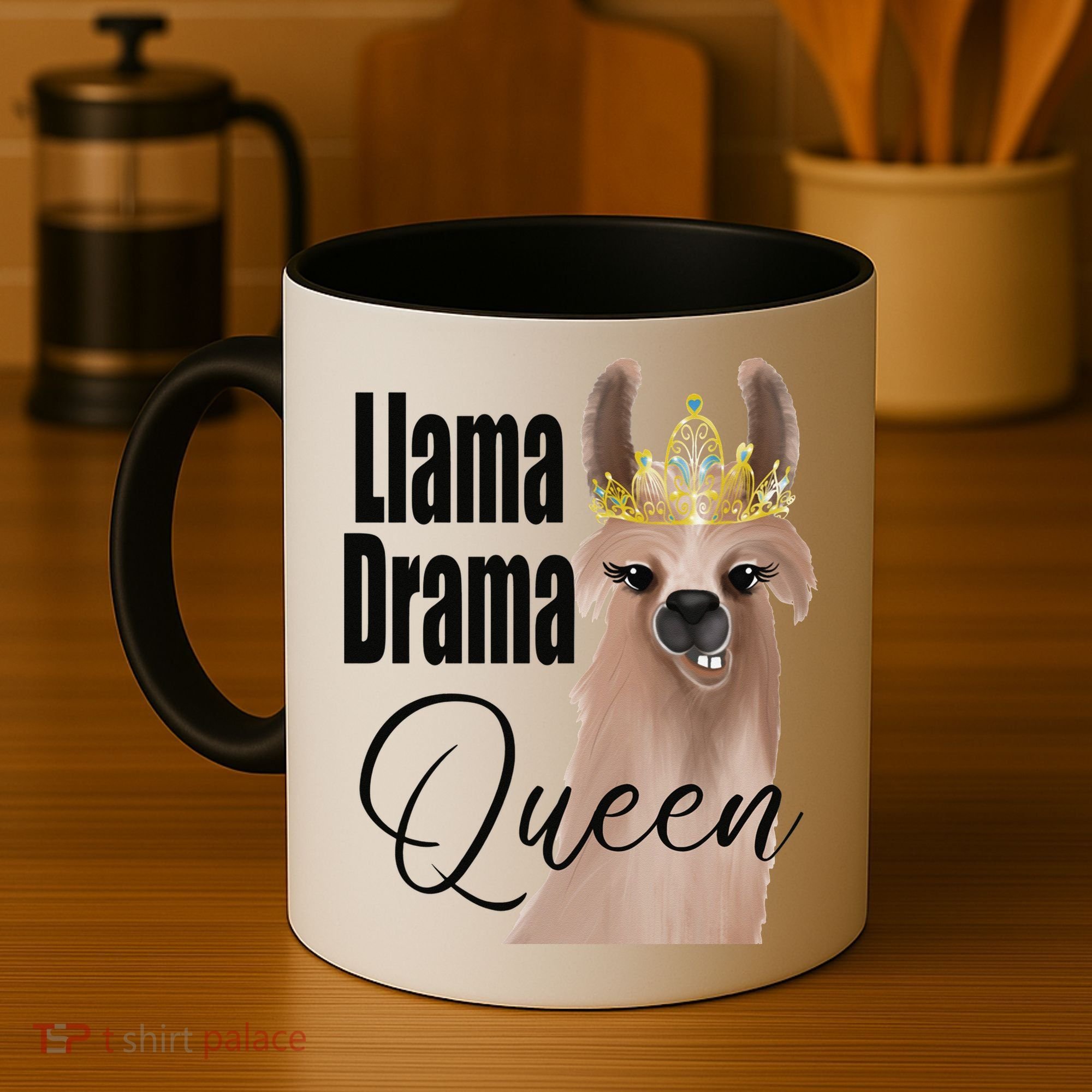 Llama Drama Queen Featuring An Adorable Llama With Crown_1 Gift Coffee Mug
