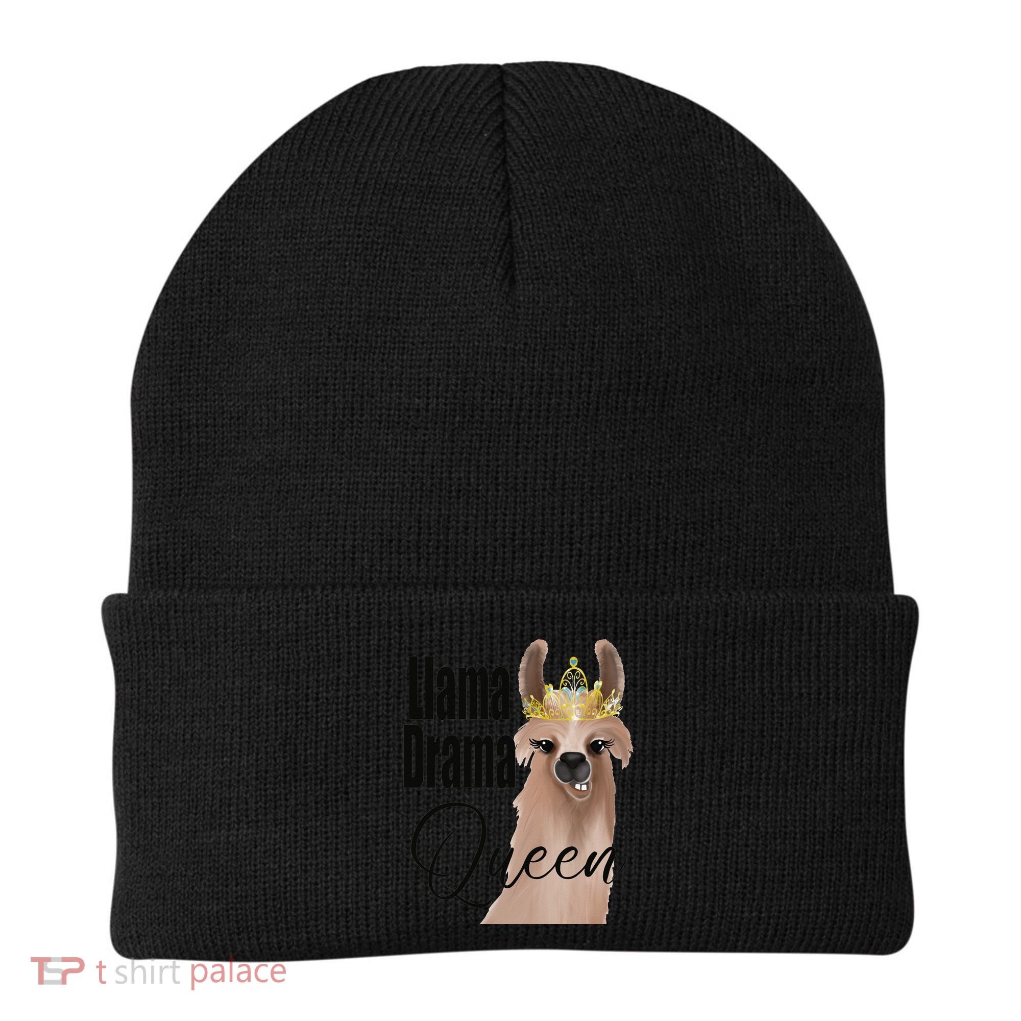Llama Drama Queen Featuring An Adorable Llama With Crown_1 Gift Beanie