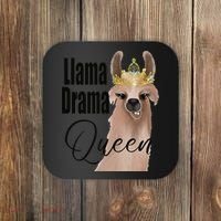 Llama Drama Queen Featuring An Adorable Llama With Crown_1 Gift Coaster thumb 0