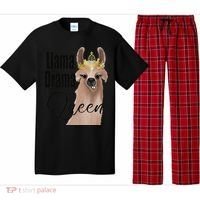 Llama Drama Queen Featuring An Adorable Llama With Crown_1 Gift Pajama Set thumb 0